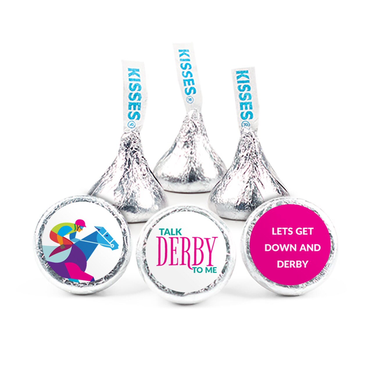 85 Pcs Kentucky Horse Derby Candy Hershey's Kisses Milk Chocolate